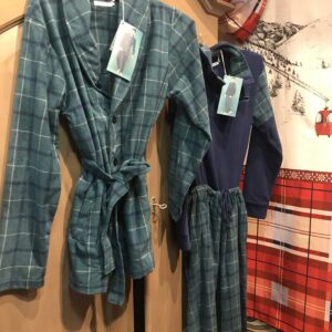 Homewear vestaglia e pigiama scozzese pile